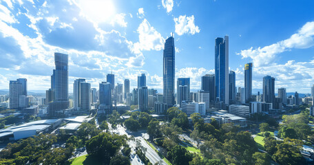 Obraz premium Office Skyscrapers in the City Financial and Business District