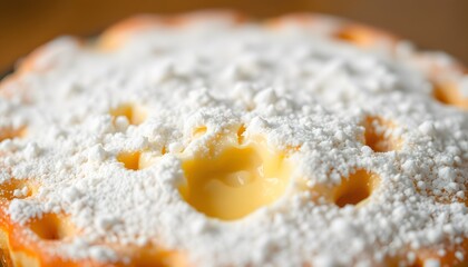 Delicious Cream-Filled Doughnuts with Powdered Sugar Topping