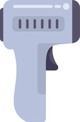 Digital non contact infrared thermometer gun showing temperature on display, used to measure body temperature