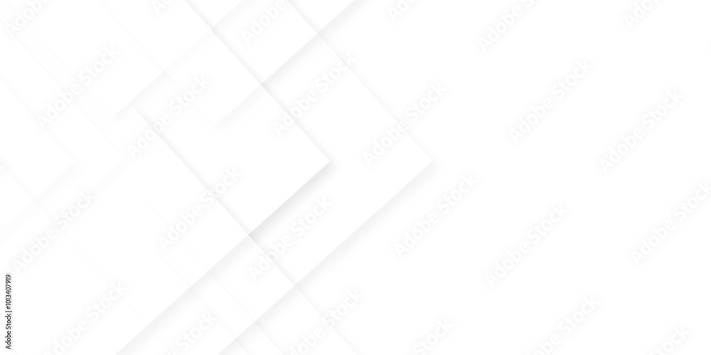 Wall mural modern abstract white background design with layers of textured white transparent material in triang