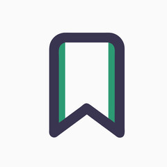 Colorful Bookmark Icon for Digital and Print Design Projects