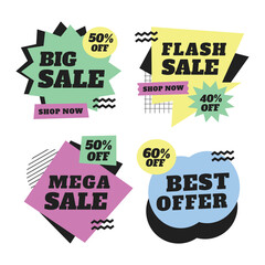 Set of sale banner
