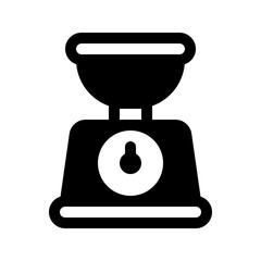 Kitchen Scale Glyph Icon. Single icon, glyph vector icon