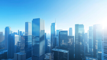 Fototapeta premium Office Skyscrapers in the City Financial and Business District