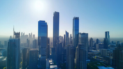 Fototapeta premium Office Skyscrapers in the City Financial and Business District