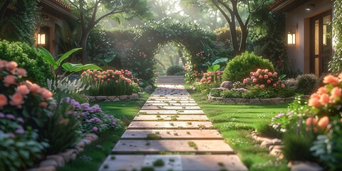 Fototapeta premium Fragrant Shrubs in a garden ,