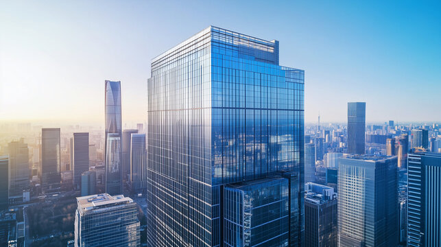 Office Skyscrapers in the City Financial and Business District