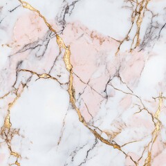 Tile image, White marble with pink and gold veins