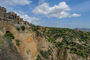 View of the landscape around Tursi, a village in Basilicata, Italy.