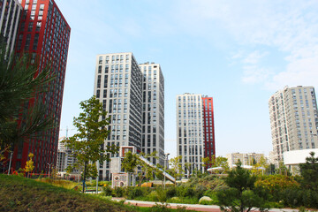 skyscrapers in the city of Kyiv, Ukraine