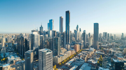 Fototapeta premium Office Skyscrapers in the City Financial and Business District