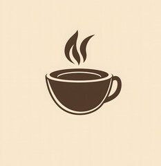 Obraz premium Food coffee cup silhouette distressed retro design