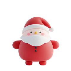 Obraz premium Cute and Colorful Christmas Characters Featuring Santa Claus