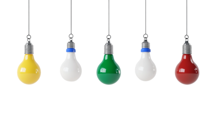 Colorful Hanging Light Bulbs for Modern Home Decor and Creative Lighting