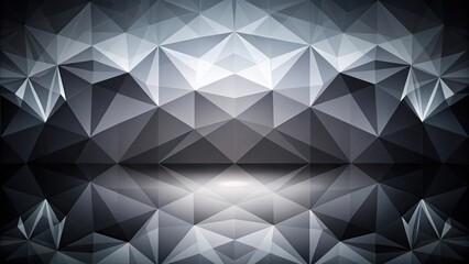 Obraz premium Abstract geometric elegance in black, white, and dark gray with reflected patterns