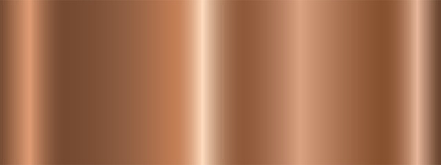 Copper metal gradient. Metallic gradient effects for the design of text and bulletin boards, infographics. Vector illustration.
