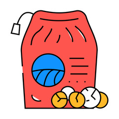 organic laundry soap detergent line icon vector. organic laundry soap detergent sign. isolated symbol illustration