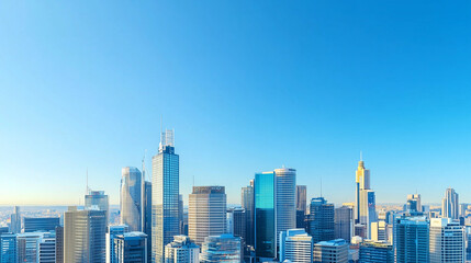 Office Skyscrapers in the City Financial and Business District