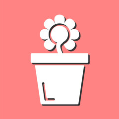 Flower Pot Vector Icon