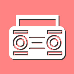 Cassette Player Vector Icon