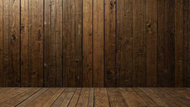 Slatted wooden backdrop with textured wood slats for advertising.