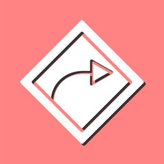 Right Turn Vector Icon
