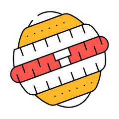 laundry ball line icon vector. laundry ball sign. isolated symbol illustration