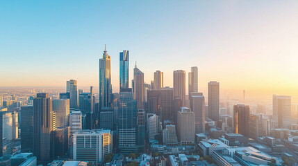 Obraz premium Office Skyscrapers in the City Financial and Business District