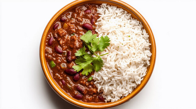 Rajma chawal in bowl 