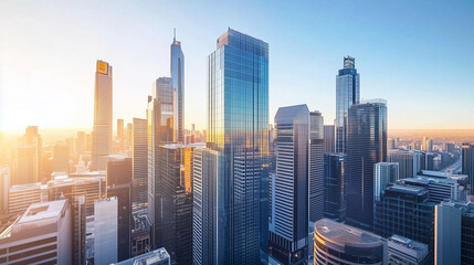 Obraz premium Office Skyscrapers in the City Financial and Business District