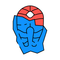 frozen fish line icon vector. frozen fish sign. isolated symbol illustration