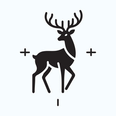 Deer logo  deer icon  deer head  vector Collection of black deer icons.Logo of deer.Deer simple icon.Reindeer vector symbols.Set of deers.