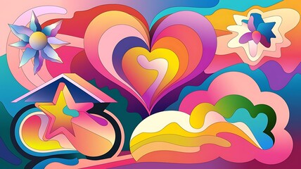 background with hearts