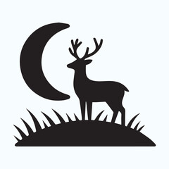 Deer logo  deer icon  deer head  vector Collection of black deer icons.Logo of deer.Deer simple icon.Reindeer vector symbols.Set of deers.