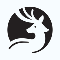 Deer logo  deer icon  deer head  vector Collection of black deer icons.Logo of deer.Deer simple icon.Reindeer vector symbols.Set of deers.