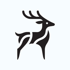 Deer logo  deer icon  deer head  vector Collection of black deer icons.Logo of deer.Deer simple icon.Reindeer vector symbols.Set of deers.