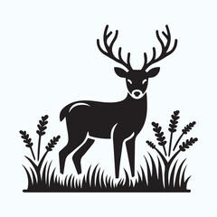 Deer logo  deer icon  deer head  vector Collection of black deer icons.Logo of deer.Deer simple icon.Reindeer vector symbols.Set of deers.