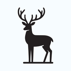 Deer logo  deer icon  deer head  vector Collection of black deer icons.Logo of deer.Deer simple icon.Reindeer vector symbols.Set of deers.