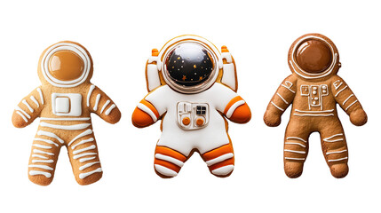 gingerbread astronaut on a transparent background