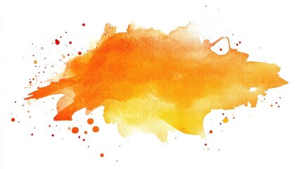 vibrant orange watercolor splash with dynamic brush strokes. abstract artistic background with rich, warm hues and organic textures.
