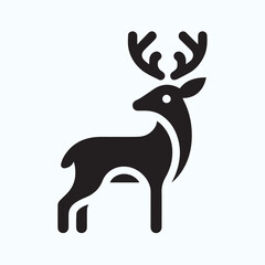 Deer logo  deer icon  deer head  vector Collection of black deer icons.Logo of deer.Deer simple icon.Reindeer vector symbols.Set of deers.