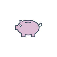 Obraz premium Simple Piggy Bank Icon