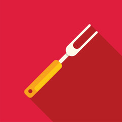 This vector icon features a large serving fork, perfect for any food related design project