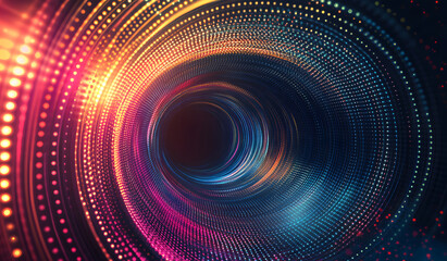 Obraz premium Glowing big data on a colorful background. 3d illustration design