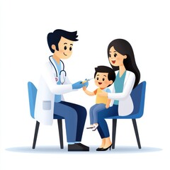 Obraz premium Family-Centered Healthcare Services in Medical Office Setting.