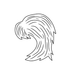 illustration of woman's hairline