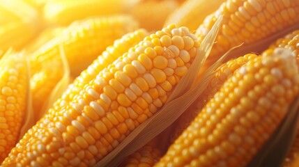 Golden Corn Close-up: A Harvest Bounty