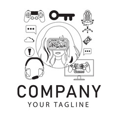 Video Games logo vector illustration editable 