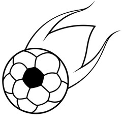 Obraz premium soccer ball bouncing outline coloring book page line art drawing