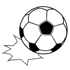Obraz premium soccer ball bouncing outline coloring book page line art drawing
